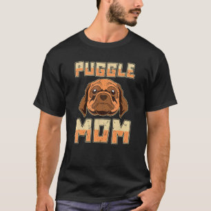 Tier Haustier Puggle Mama Hund Liebhaber Muttertag T-Shirt