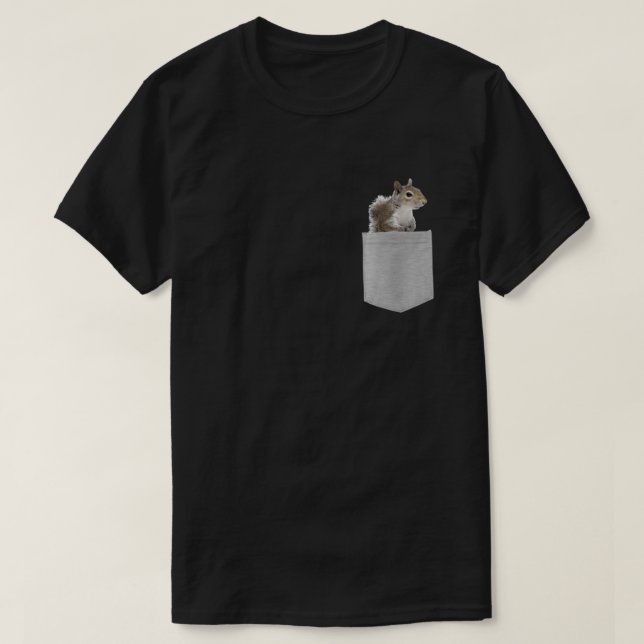 Tier in der Tasche Amerikanisches graues Eichhörnc T-Shirt (Design vorne)