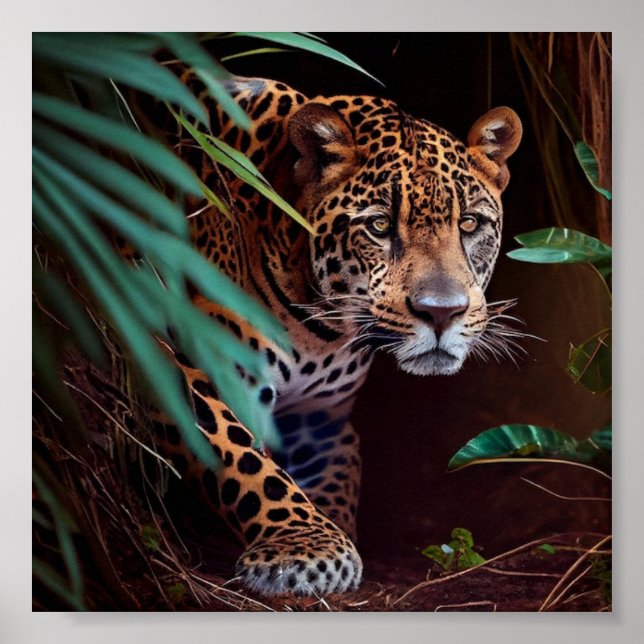 Tier in freier Natur, unomesticierte Katze Poster (Vorne)