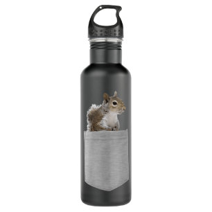 Tier in Your Pocket American gray squirrel Edelstahlflasche