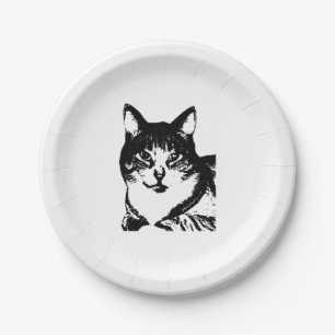 Tier, Katze, Katze, Tier, Haustier, Katze, Tiger, Pappteller