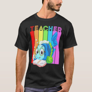 Tier Lehrer Fisch Lesen Unterrichten Niedliche Leh T-Shirt