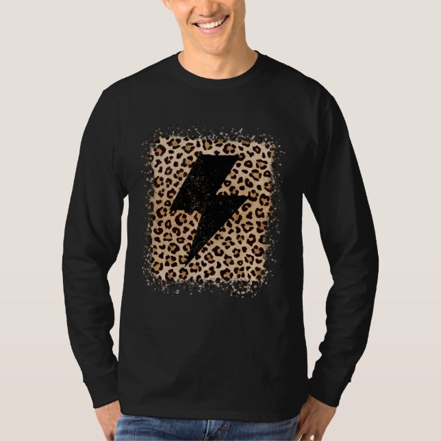 Tier Leopard Gepard Blitz Blitzschlag Druck T-Shirt (Vorderseite)