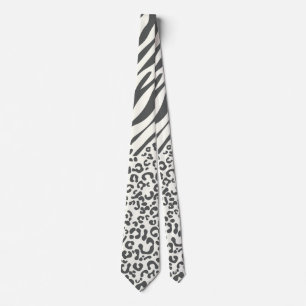 Tier Leopard Zebra Muster Krawatte