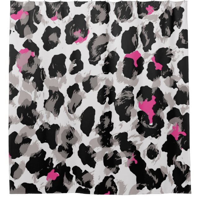 Tier, Leopardentextur, Background abstract, africa Duschvorhang (Vorderseite)