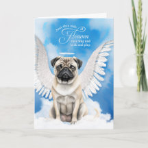 Tier-Mitleid Verlust eines Hund Pug Engel