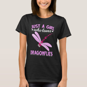 Tier Nur ein Mädchen das Libellen liebt Insekten D T-Shirt