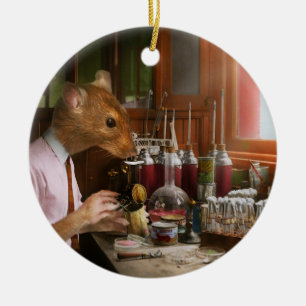 Tier - Ratte - Die Laborratte Keramik Ornament