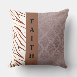 Tier/Rosen Taupe Damask Pillow Kissen