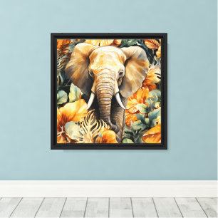 Tier-Safari Elefant Leinwanddruck