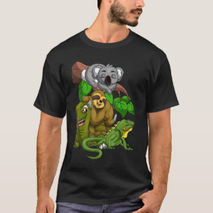 Tier Squad Koala Faultier Schildkröte Iguana Kinde T-Shirt