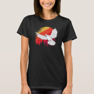 Tier Taube Brieftaube Züchter Vogel Retro Taube   T-Shirt