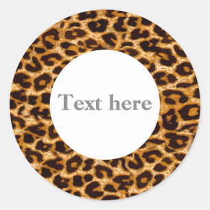 Tier, Tierdruck, Leopard, Geparden-Aufkleber Runder Aufkleber