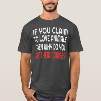 Tier- und Vegan-Liebhaber-Worte Retro T-Shirt