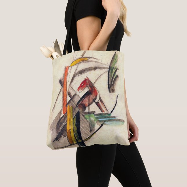 Tier von Franz Marc, Vintage Ausdruckskunst Tasche (Von Nahem)