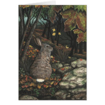Tier-Waldkaninchen-Kaninchen durch BiHrLe Karte
