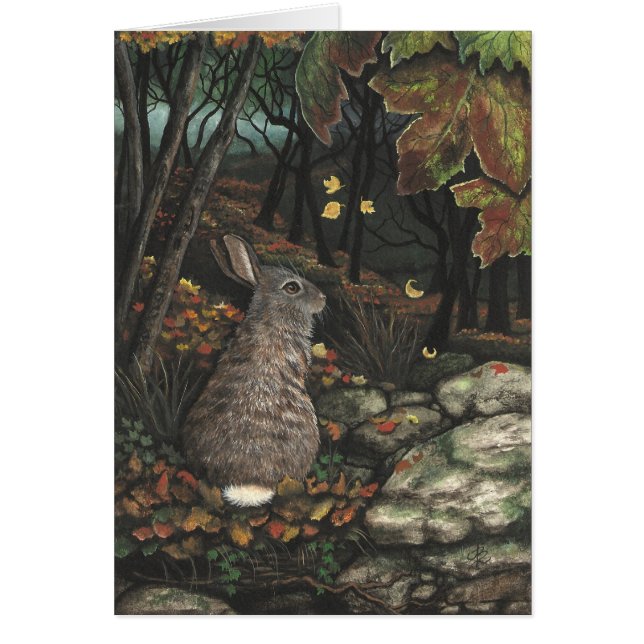 Tier-Waldkaninchen-Kaninchen durch BiHrLe Karte (Vorne)