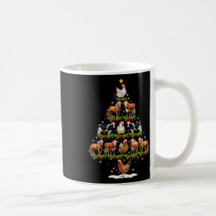 Tier-Weihnachtsbaum-Lichter Huhn Kuh Ziege Bauernh Kaffeetasse