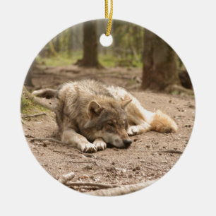 Tier Wolf Frieden Liebe Wild Land Natur Keramik Ornament