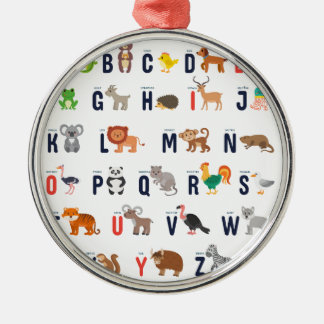 TierABCs - Alphabet Silbernes Ornament