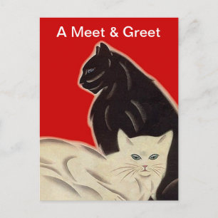 Tieradoption Postkarte Promo Treffen & Begrüßung