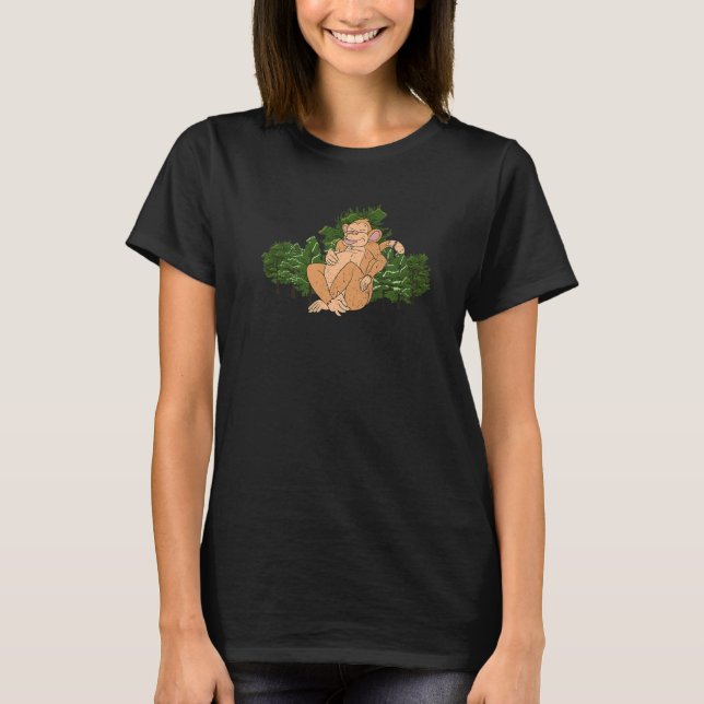 Tieraffe Niedlicher Affe T-Shirt (Vorderseite)