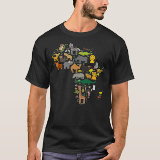 Tierafrikanischer Papagei Hyena Rhinoceros Zebra H T-Shirt