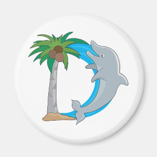 Tieralphabet-Delphin Magnet