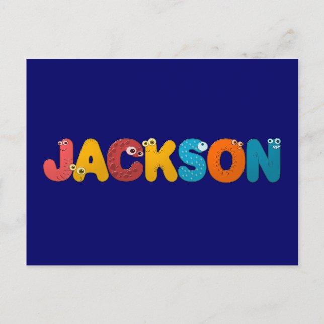 Tieralphabet Jackson Postkarte (Vorderseite)