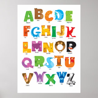 Tieralphabet Poster