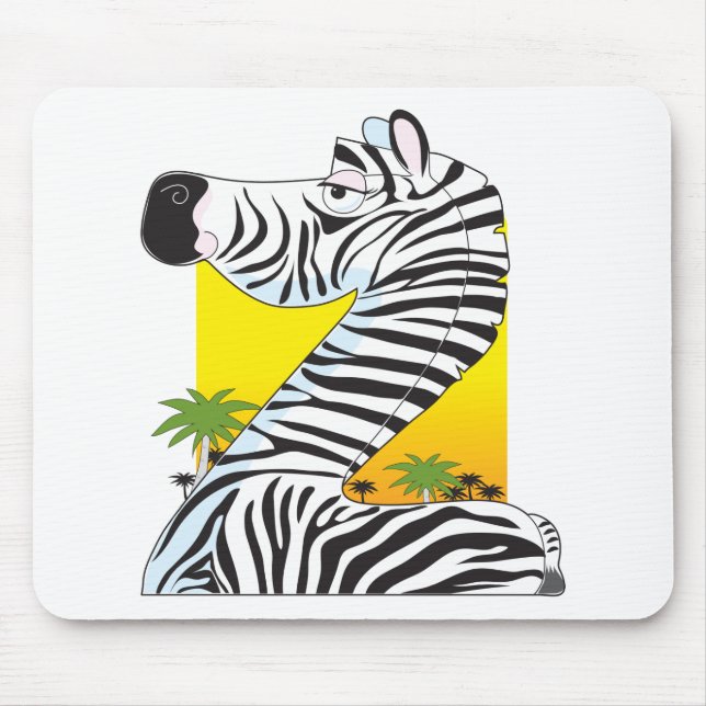TieralphabetZebra Mousepad (Vorne)