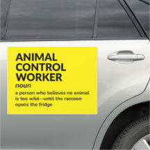 Tierarbeiter Kontrolle Magnet Funny Definition