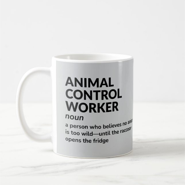 Tierarbeiter-Kontrolle-Tasse Kaffeetasse (Links)