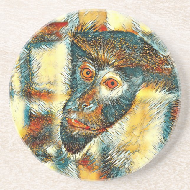 TierArt_Affe_002 Getränkeuntersetzer (Vorne)