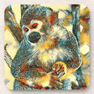 TierArt_Affe_003 Getränkeuntersetzer