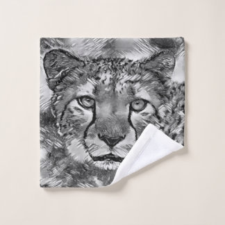 Tierart BW Cheetah| Funny Cheetah Liebhaber Waschlappen