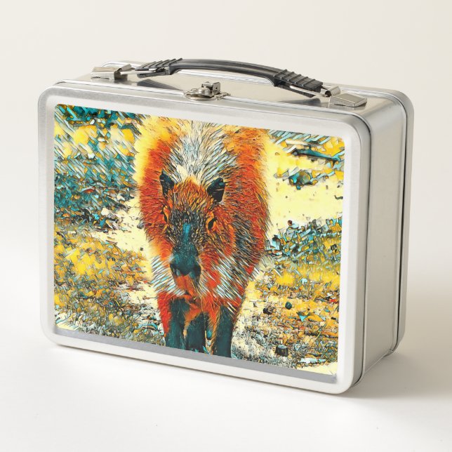 TierArt_Capybara_002 Metall Brotdose (Vorderseite)