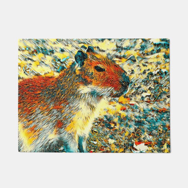 TierArt_Capybara_003 Fußmatte (Vorderseite)