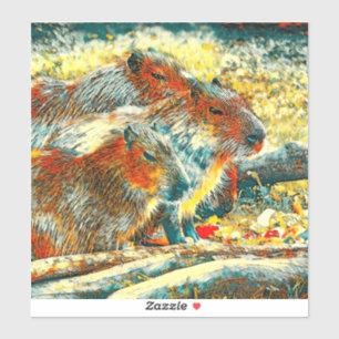 TierArt_Capybara_005 Aufkleber