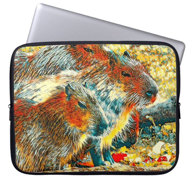 TierArt_Capybara_005 Laptopschutzhülle (Vorderseite)