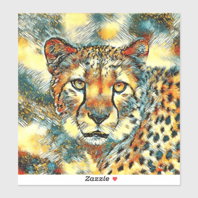 TierArt_Cheetah_004 Aufkleber (Blatt)