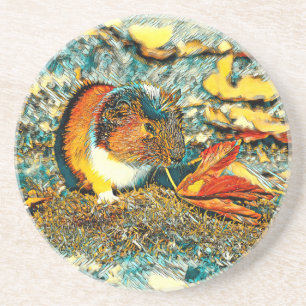 TierArt_GuineaPig_001 Getränkeuntersetzer