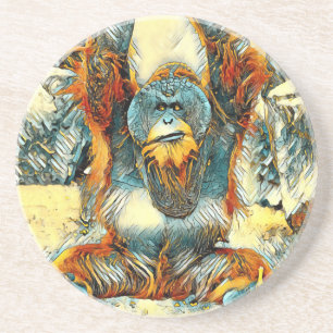 TierArt_OrangUtan_004 Getränkeuntersetzer