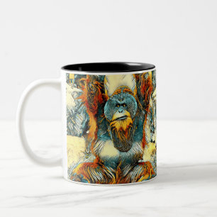 TierArt_OrangUtan_004 Zweifarbige Tasse