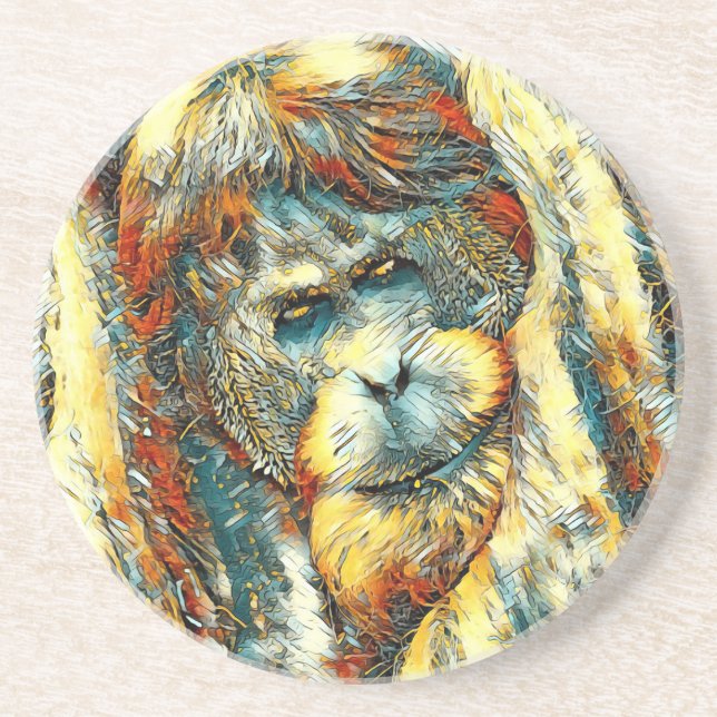 TierArt_OrangUtan_006 Getränkeuntersetzer (Vorne)