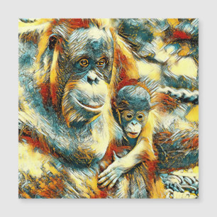 TierArt_OrangUtan_015 Magnetkarte