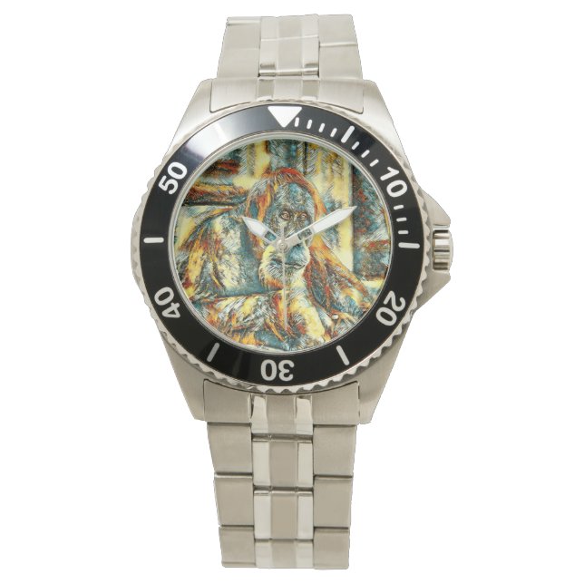 TierArt_OrangUtan_018 Armbanduhr (Vorderseite)