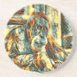 TierArt_OrangUtan_018 Getränkeuntersetzer