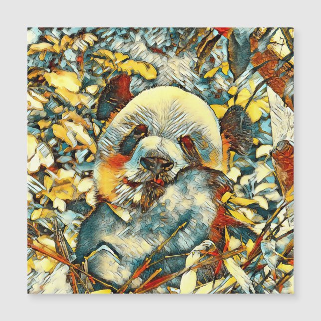 TierArt_Panda_012 Magnetkarte (Vorderseite)