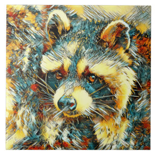 TierArt_Raccoon_004 Fliese